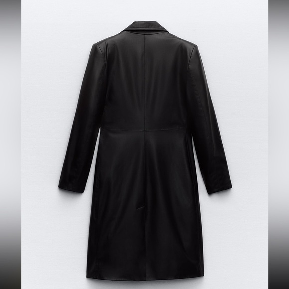 SOLD - Faux  Leather Jacket - Picture 4 of 7